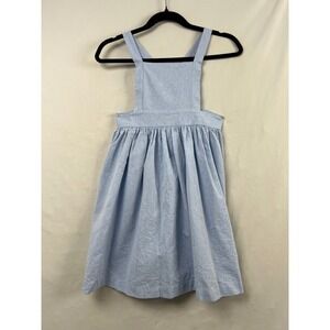 Wren & James Pinafore Dress Girls Size 8 Light Blue Cross Back Chambray Style